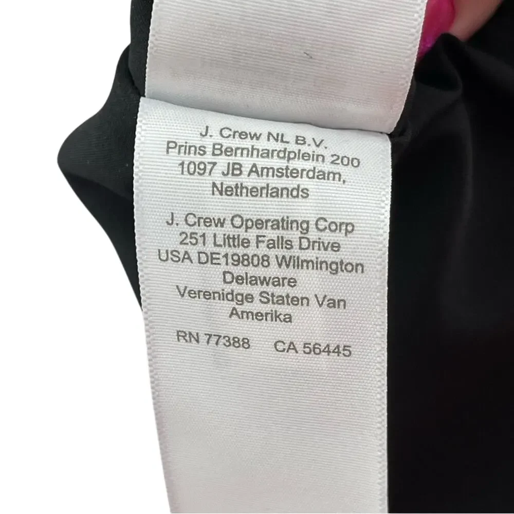 J. Crew Collection Black Vegan Faux Leather Classic Timeless Mini Skirt Size 10
